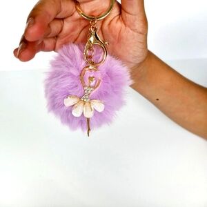 Purple, Ballerina Keychain